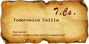 Todorovics Csilla névjegykártya