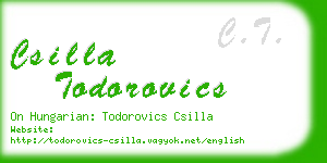 csilla todorovics business card